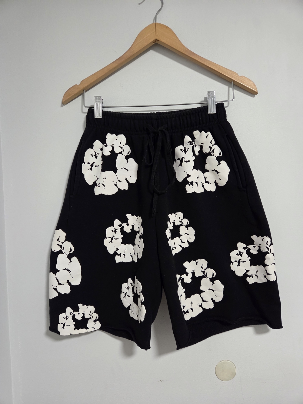 Denim Tears  Black Floral Print Shorts